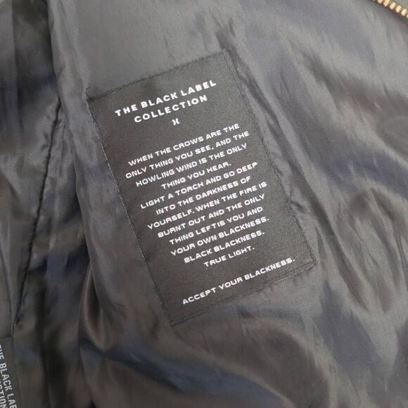 Lager 157 Womens Large The Black Label Collection Jacket Black Full Zip Front - Picture 7 of 9